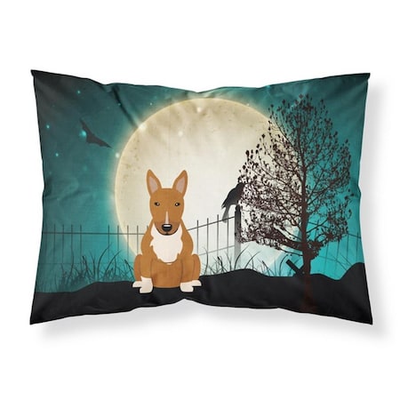 Micasa Halloween Scary Bull Terrier Red Fabric Standard Pillowcase, 20.5 x 0.25 x 30 in. MI626533